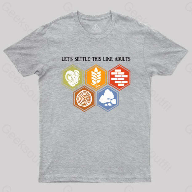 Let’s Settle This Like Adults Geek T-Shirt Grey / S