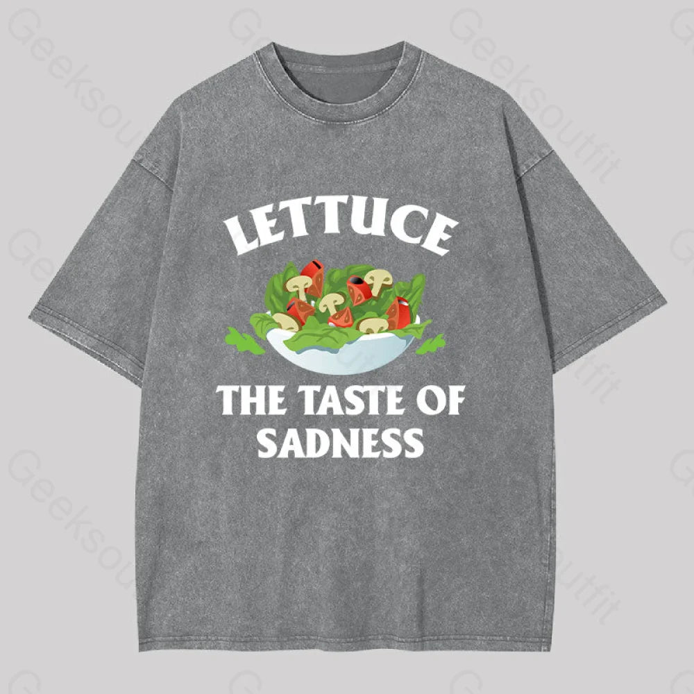 Lettuce The Taste Of Sadness Washed T-Shirt Grey / S