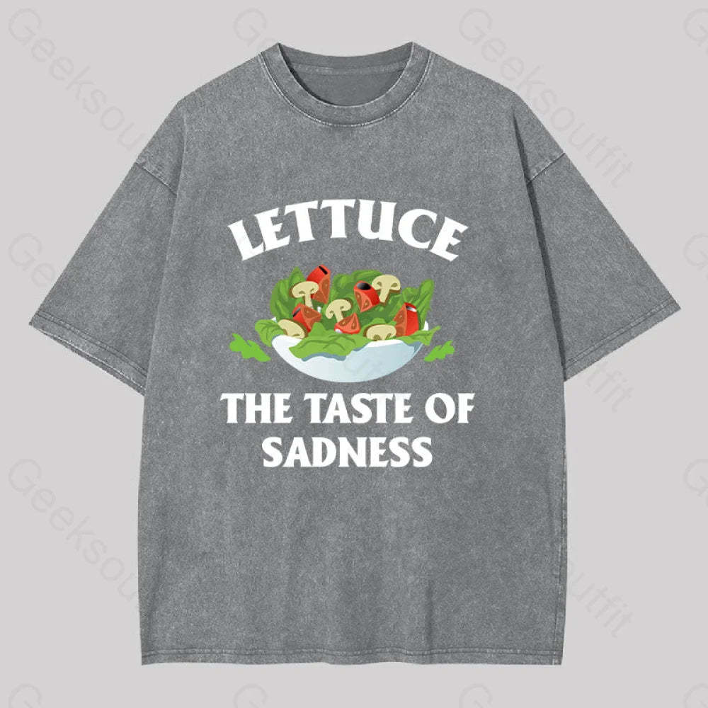 Lettuce The Taste Of Sadness Washed T-Shirt Grey / S