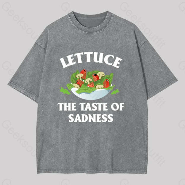 Lettuce The Taste Of Sadness Washed T-Shirt Grey / S
