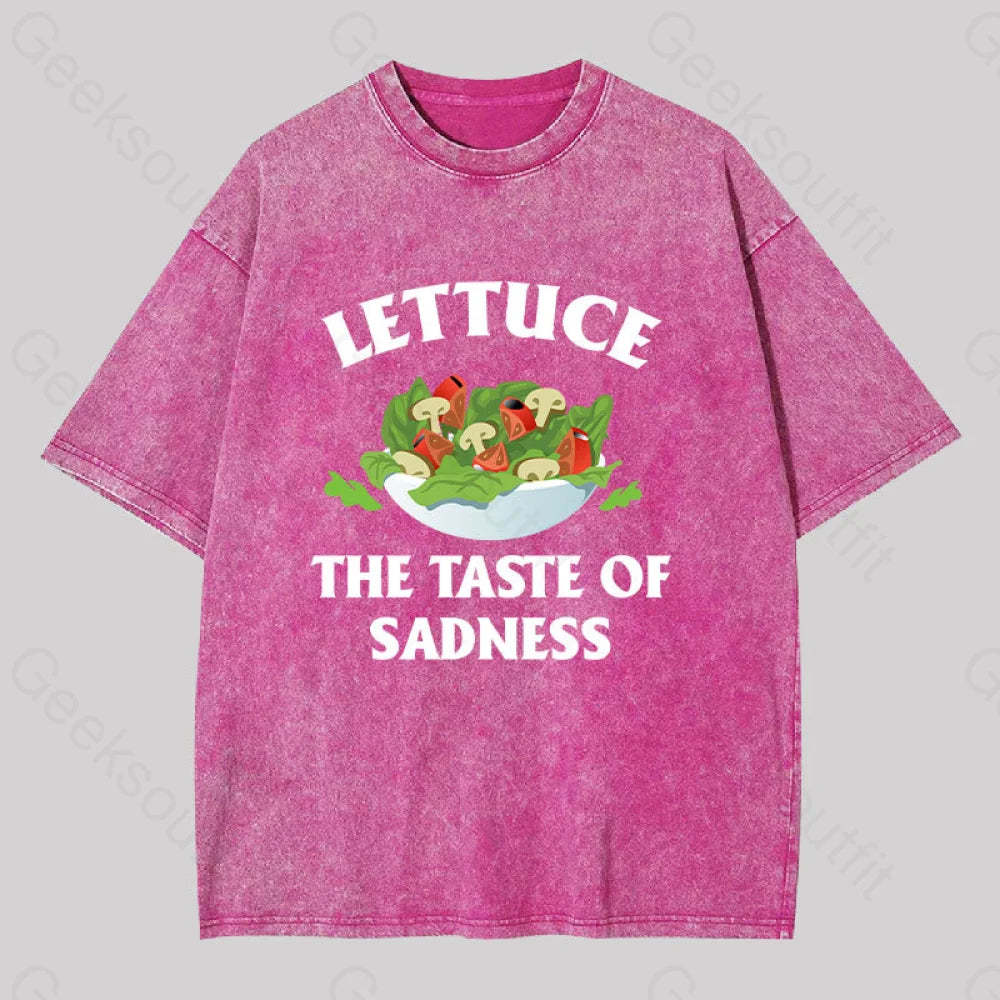 Lettuce The Taste Of Sadness Washed T-Shirt Rose Red / S