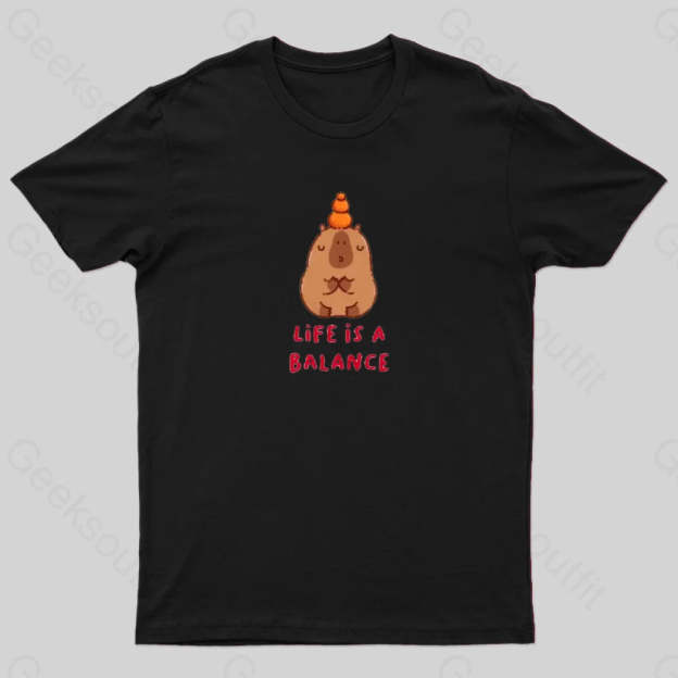 Life Is Balance T-Shirt Black / S