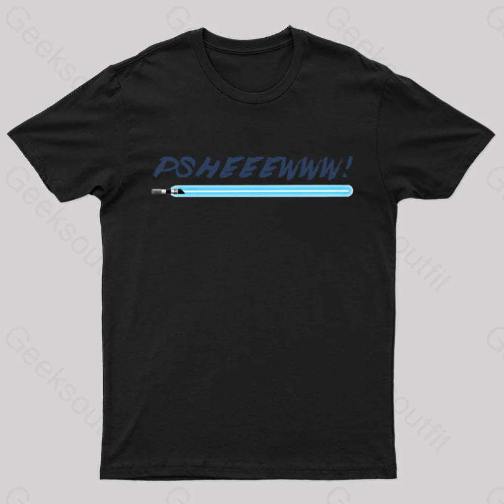 Lightsaber Noise Geek T-Shirt Black / S