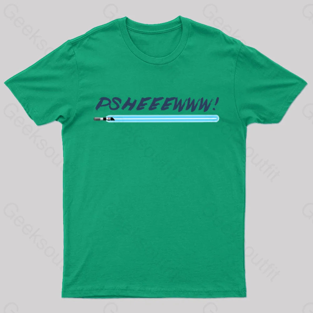 Lightsaber Noise Geek T-Shirt Green / S