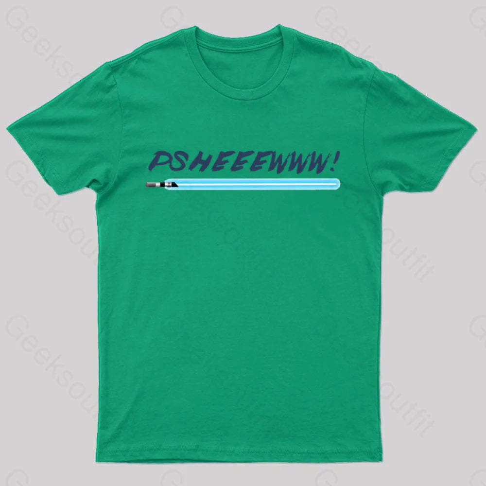 Lightsaber Noise Geek T-Shirt Green / S