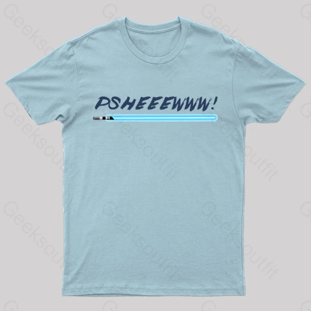 Lightsaber Noise Geek T-Shirt Light Blue / S