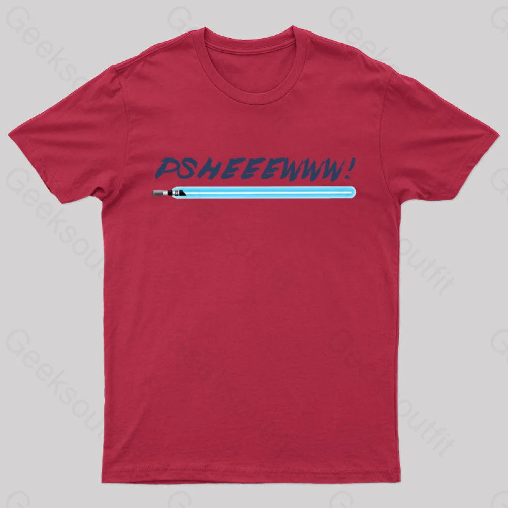 Lightsaber Noise Geek T-Shirt Red / S