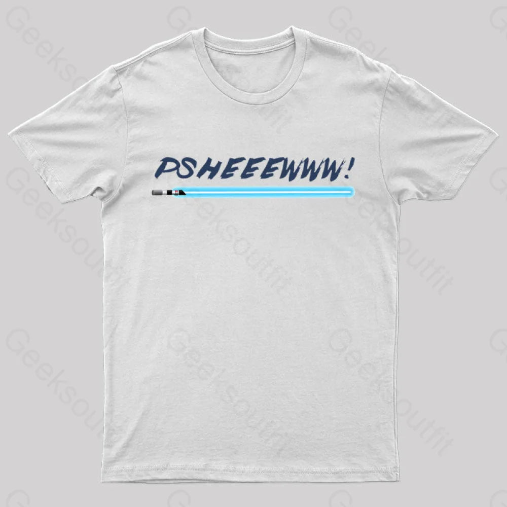 Lightsaber Noise Geek T-Shirt White / S
