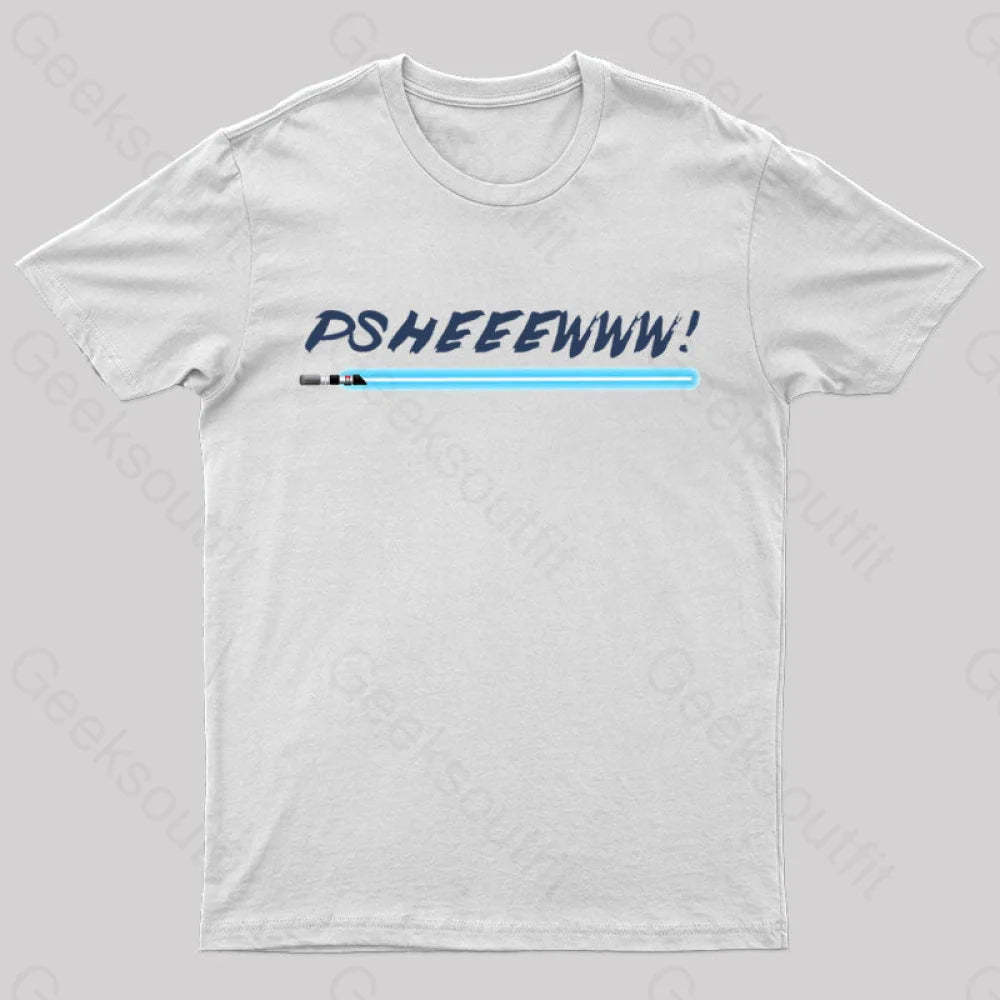 Lightsaber Noise Geek T-Shirt White / S