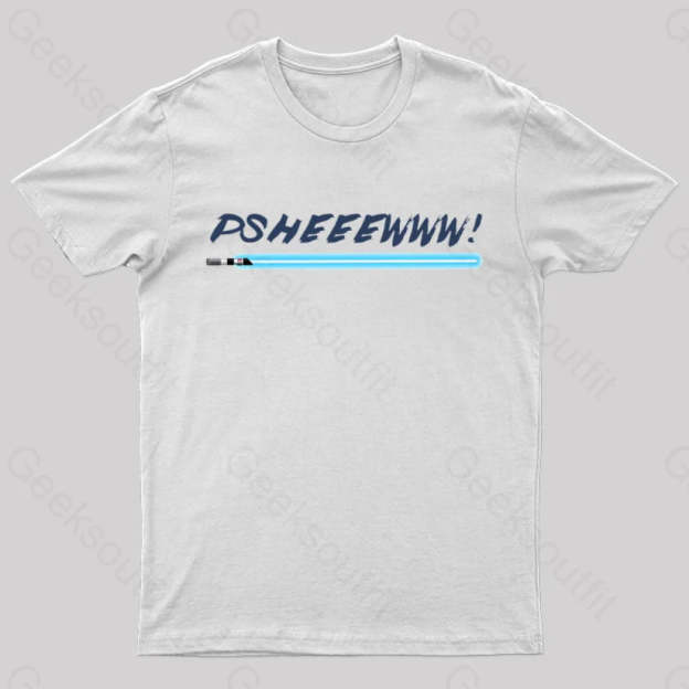 Lightsaber Noise Geek T-Shirt White / S