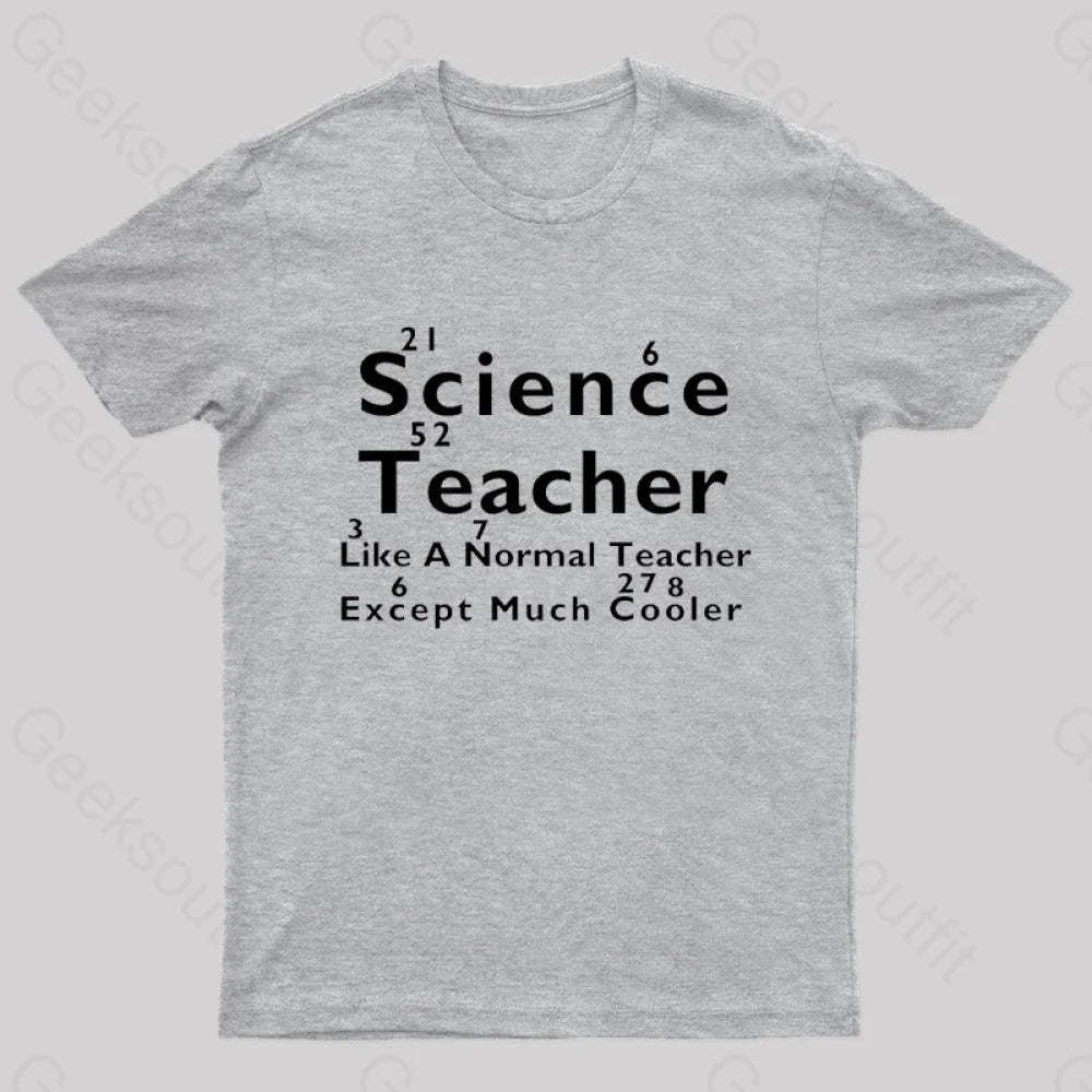 Like A Normal Teacher Except Much Cooler Nerd T-Shirt Grey / S