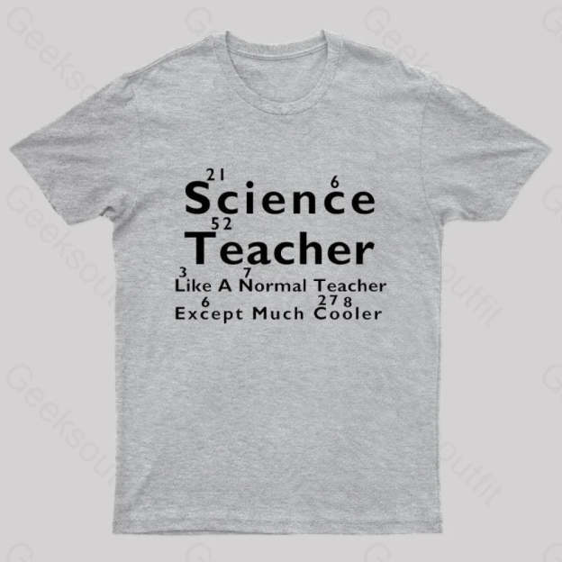 Like A Normal Teacher Except Much Cooler Nerd T-Shirt Grey / S