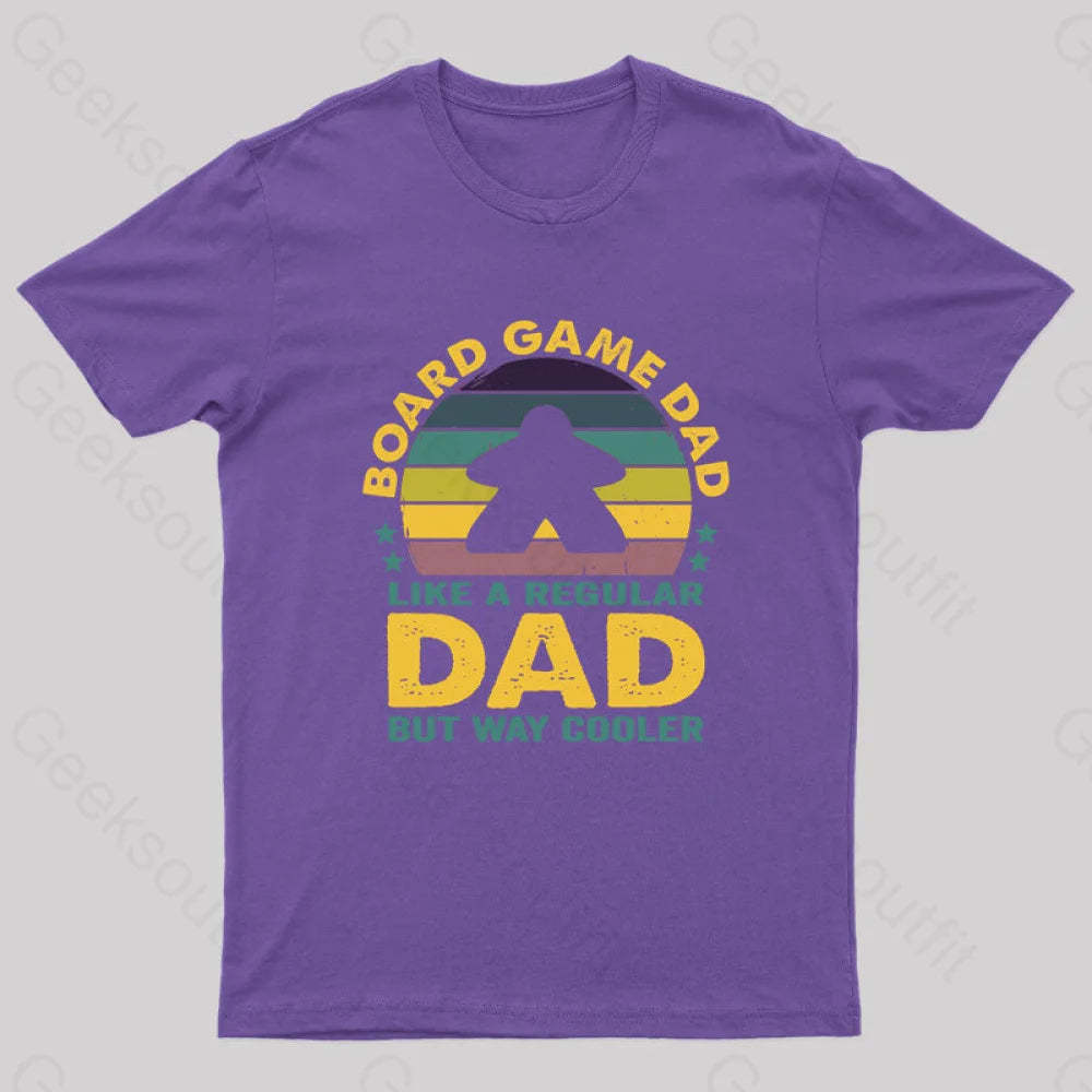 Like A Regular Dad But Cooler Geek T-Shirt Purple / S
