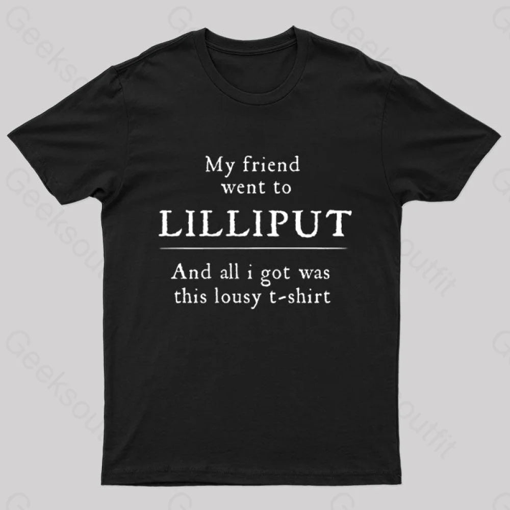Lilliput Lousy Geek T-Shirt Black / S