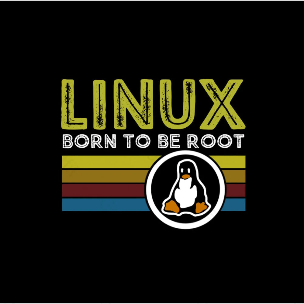 Linux Born To Be Root Geek T-Shirt