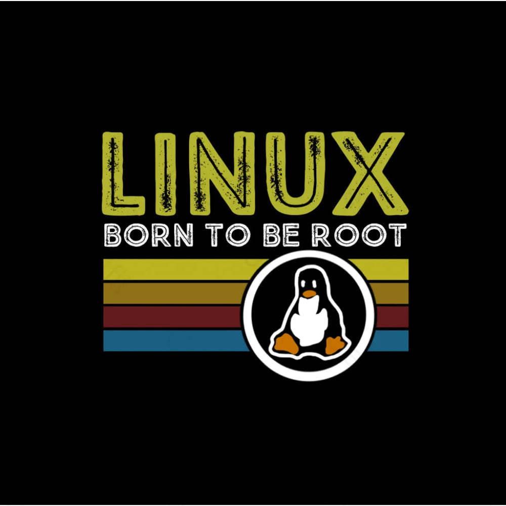 Linux Born To Be Root Geek T-Shirt