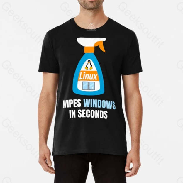 Linux Windows Cleaner T-Shirt - Geeksoutfit