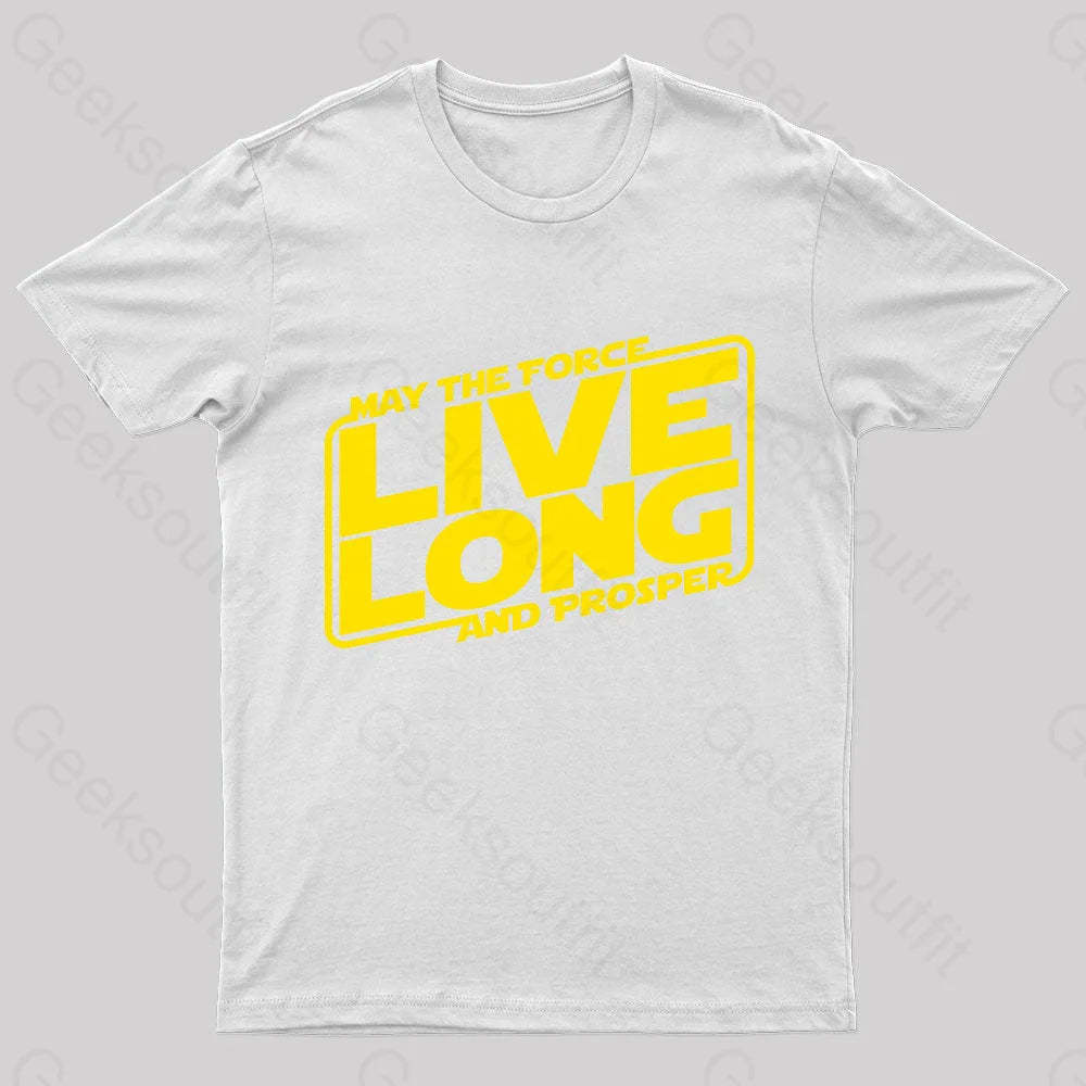 Live Long And Prosper Nerd T-Shirt White / S