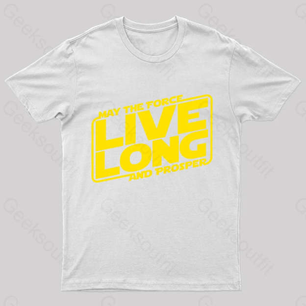 Live Long And Prosper Nerd T-Shirt White / S