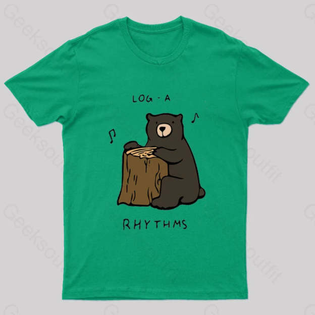 Log A Rhythms Nerd T-Shirt Green / S