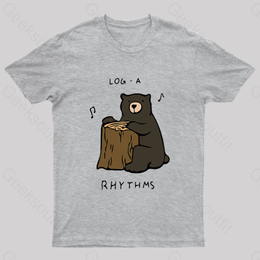 Log A Rhythms Nerd T-Shirt Grey / S