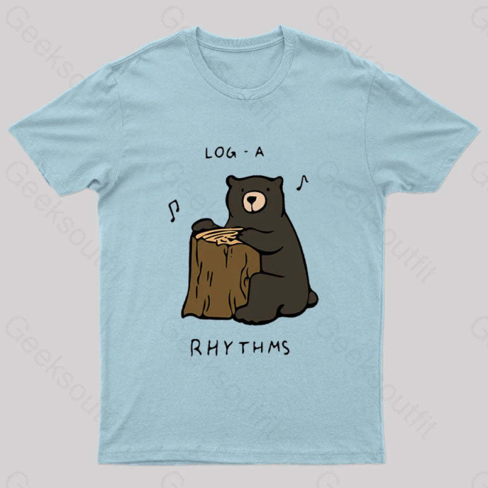 Log A Rhythms Nerd T-Shirt Light Blue / S