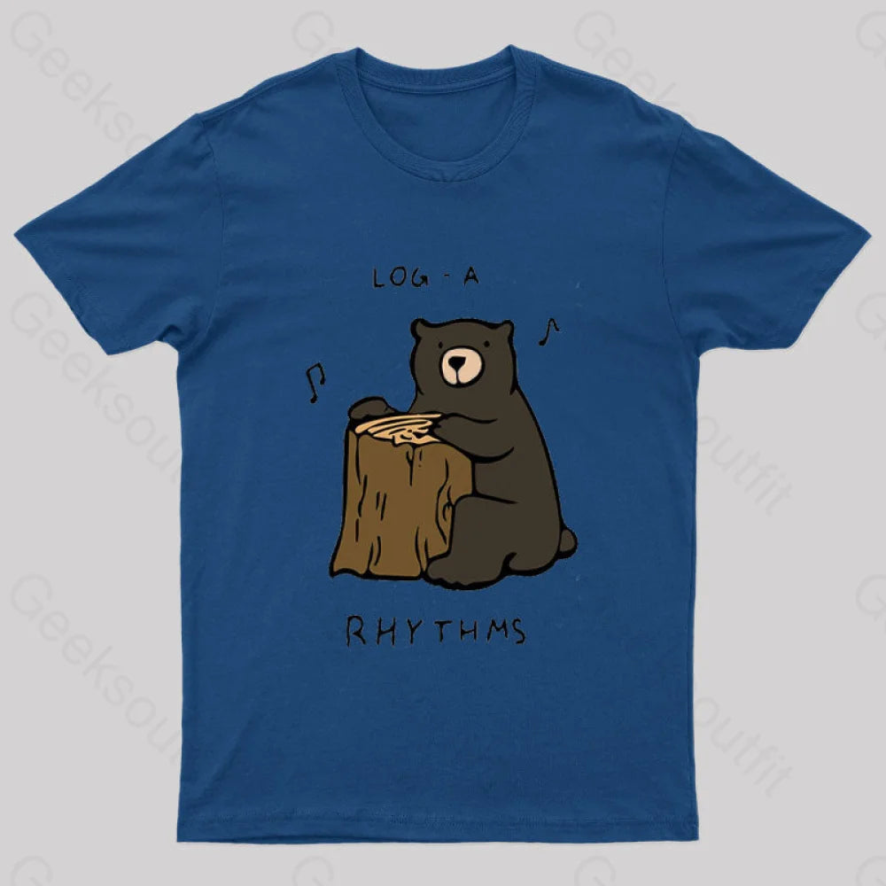 Log A Rhythms Nerd T-Shirt Navy / S