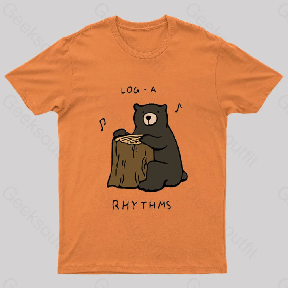 Log A Rhythms Nerd T-Shirt Orange / S