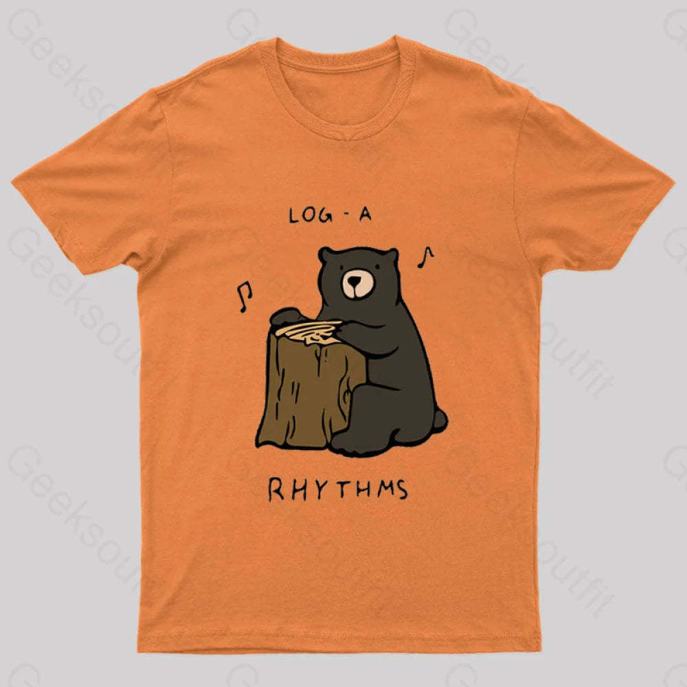 Log A Rhythms Nerd T-Shirt Orange / S
