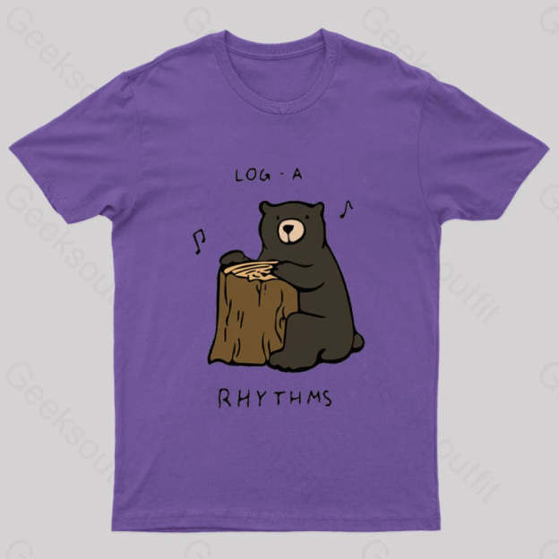 Log A Rhythms Nerd T-Shirt Purple / S