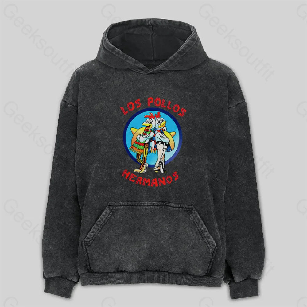 Los Pollos Hermanose Washed Hoodie M