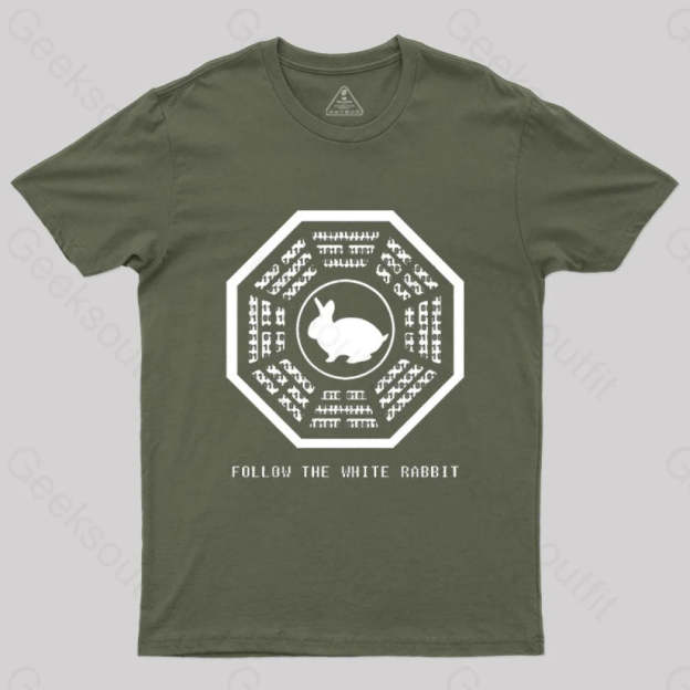Lost And The Matrix-Follow The White Rabbit T-Shirt