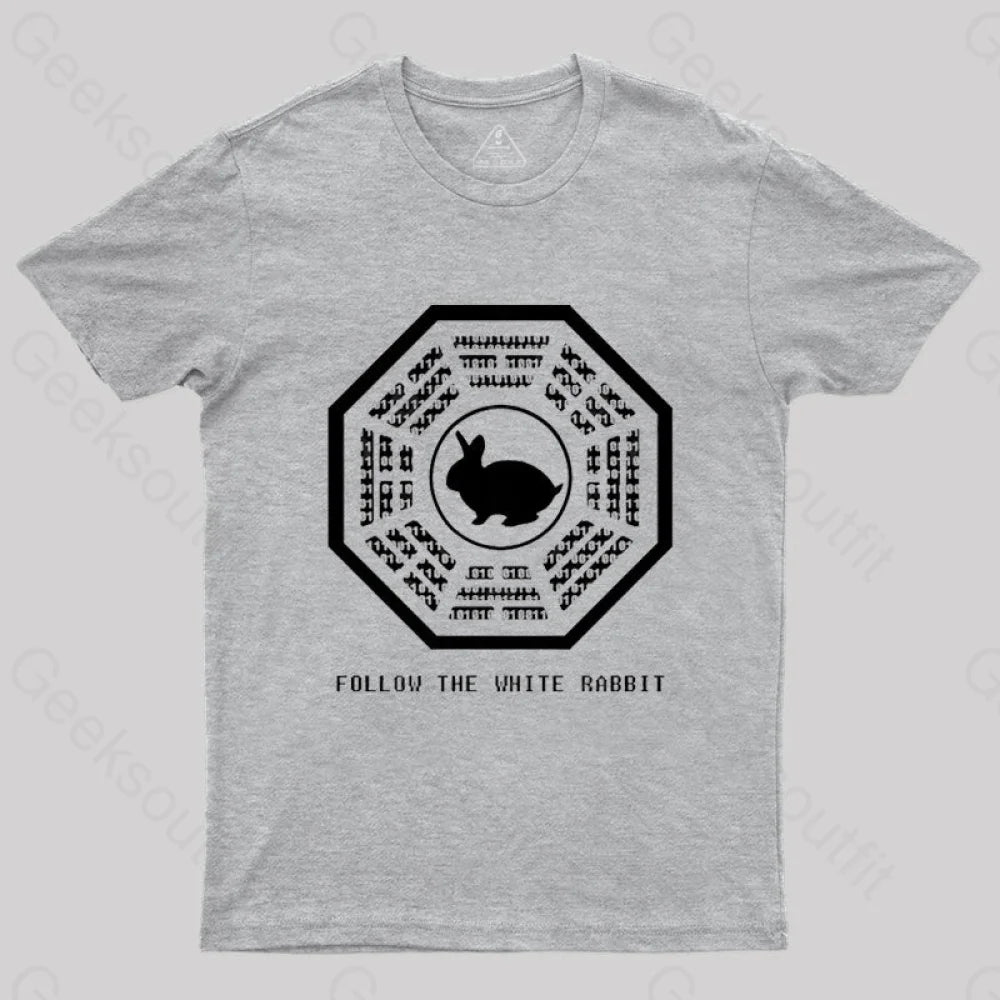 Lost And The Matrix-Follow The White Rabbit T-Shirt Army Green / S