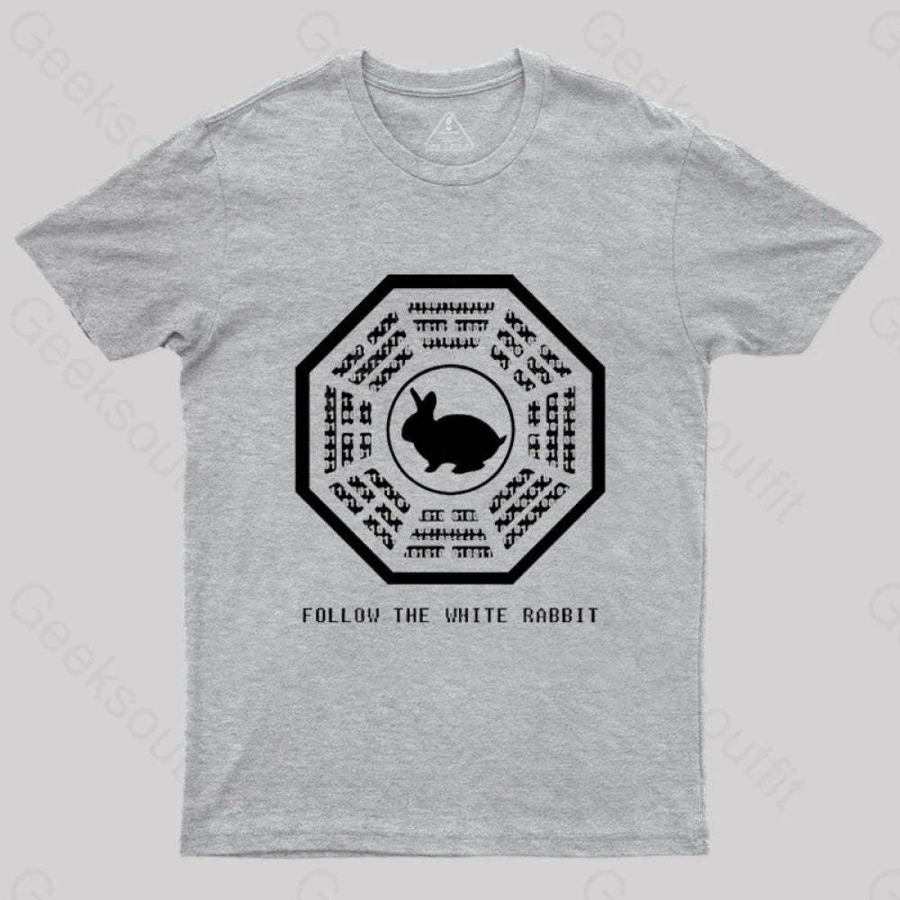 Lost And The Matrix-Follow The White Rabbit T-Shirt Army Green / S