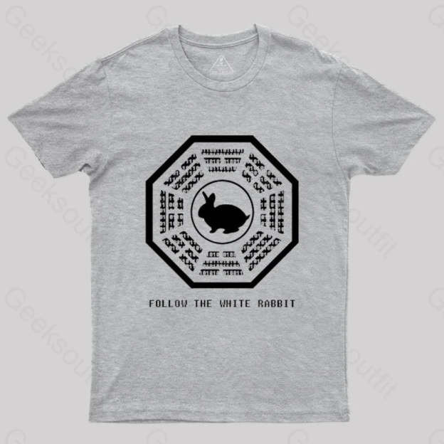 Lost And The Matrix-Follow The White Rabbit T-Shirt Army Green / S