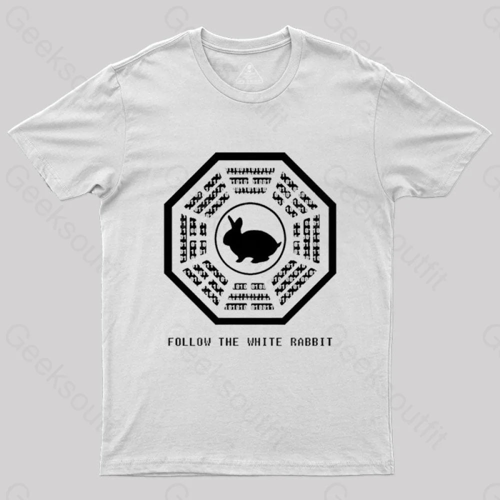Lost And The Matrix-Follow The White Rabbit T-Shirt / S