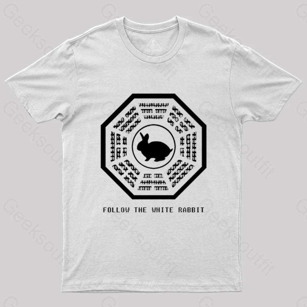 Lost And The Matrix-Follow The White Rabbit T-Shirt / S