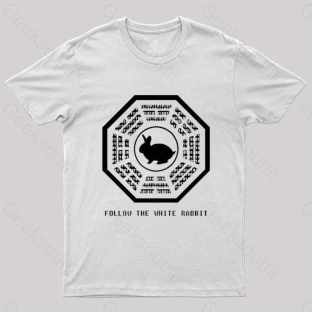 Lost And The Matrix-Follow The White Rabbit T-Shirt / S