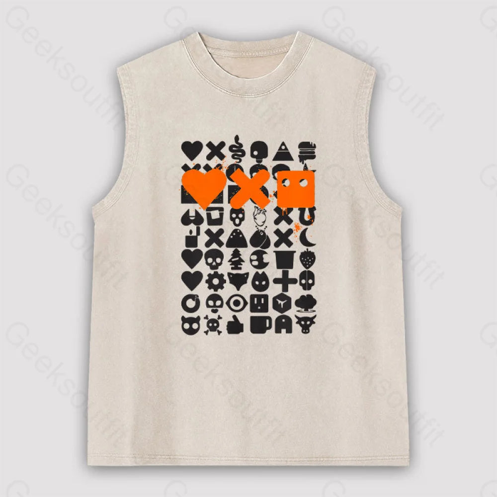 Love Death And Robots Unisex Washed Tank Apricot / S