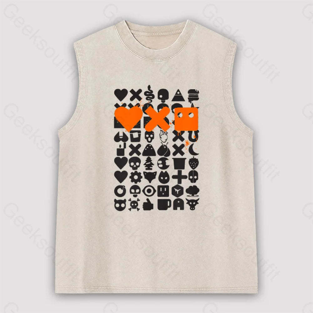 Love Death And Robots Unisex Washed Tank Apricot / S