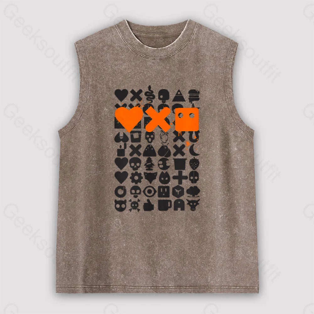 Love Death And Robots Unisex Washed Tank Brown / S