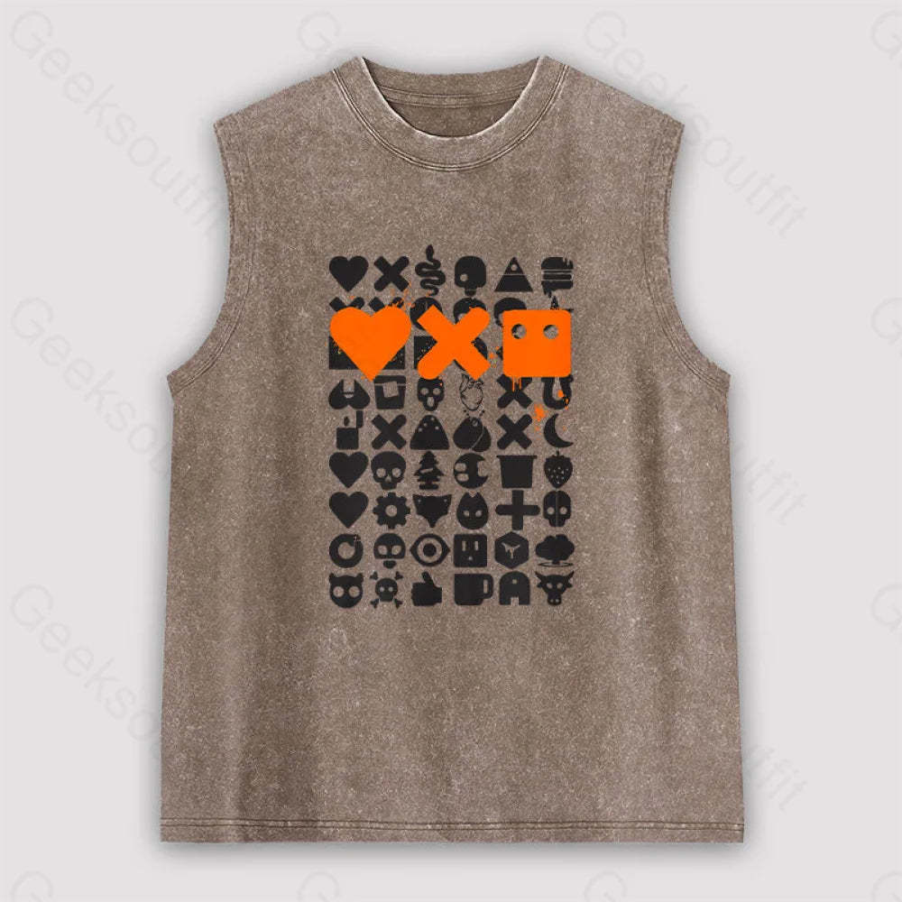 Love Death And Robots Unisex Washed Tank Brown / S