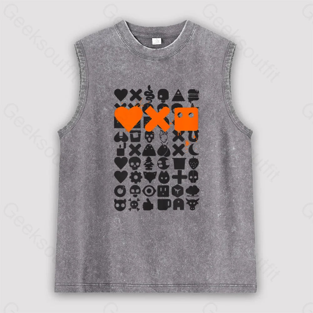 Love Death And Robots Unisex Washed Tank Grey / S