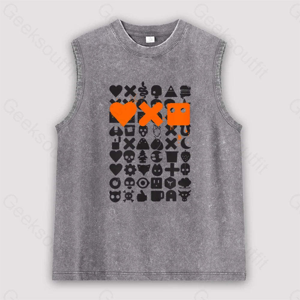 Love Death And Robots Unisex Washed Tank Grey / S