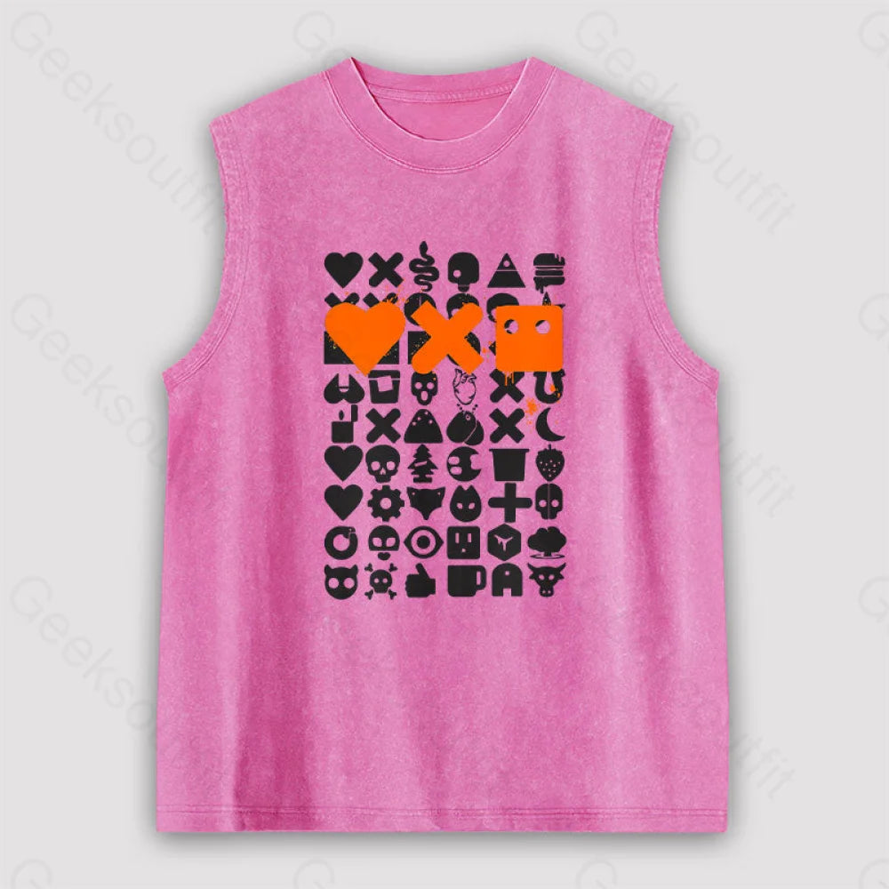 Love Death And Robots Unisex Washed Tank Pink / S