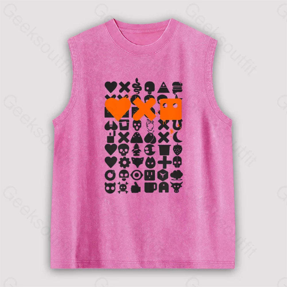 Love Death And Robots Unisex Washed Tank Pink / S