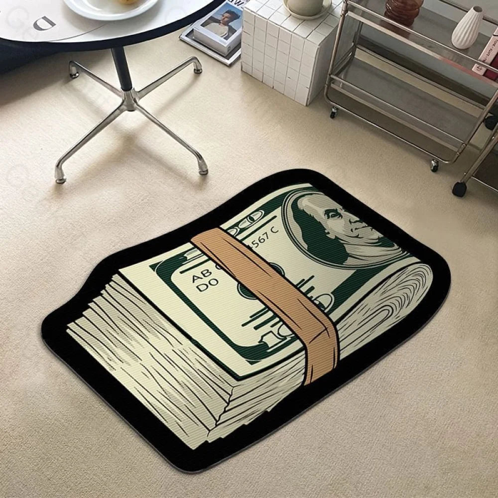 Geeksoutfit Love Money Funny Imitation Wool Rug for Sale