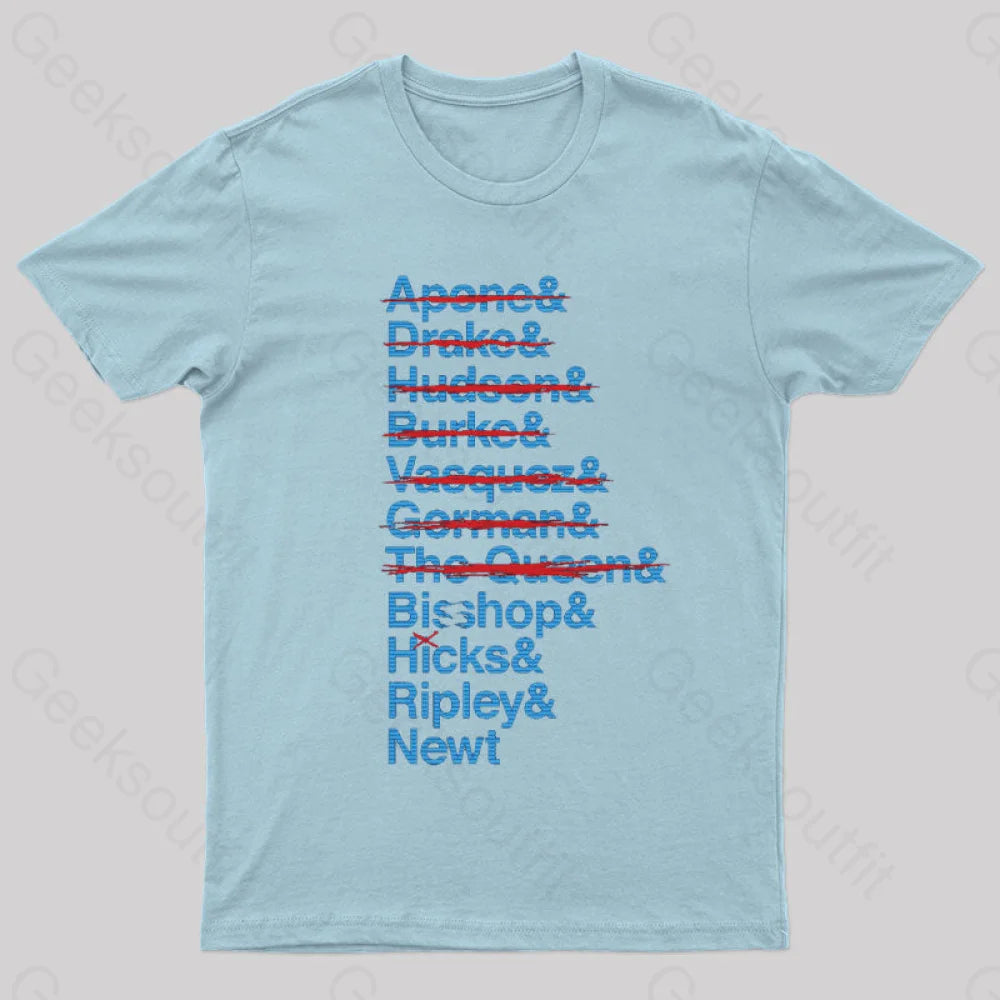 Lv-426 Kill List Aliens T-Shirt Light Blue / S