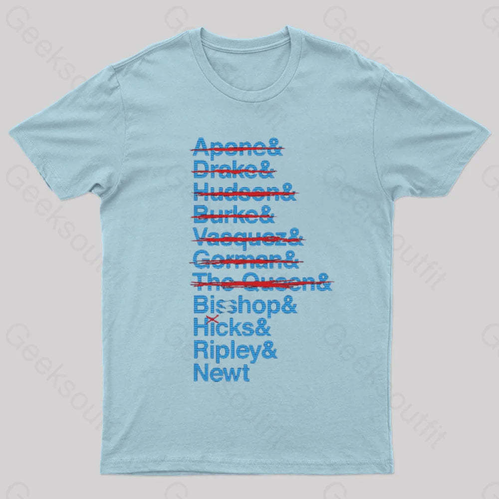 Lv-426 Kill List Aliens T-Shirt Light Blue / S