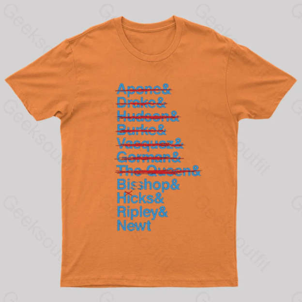 Lv-426 Kill List Aliens T-Shirt Orange / S